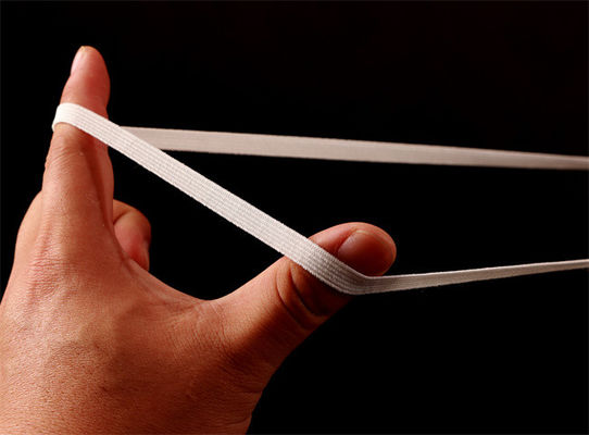 कप मास्क के लिए 7mm ईयरलूप इलास्टिक कॉर्ड रिबन फ्लैट स्ट्रेच कॉर्ड 5rib