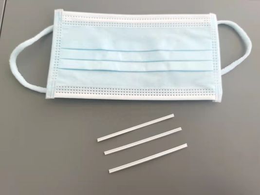 5MM मेटल नोज़ ब्रिज स्ट्रिप डबल कोर नोज़ वायर PP एडजस्टेबल सफ़ेद